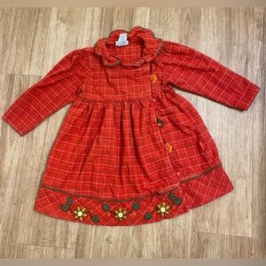Le Top Red Checkered Kids Costume Dress